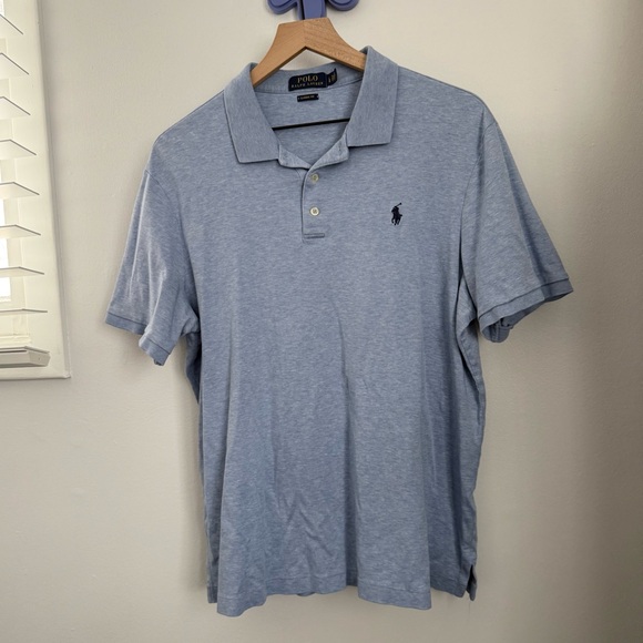 Polo Ralph Lauren Other - Polo Ralph Lauren Large Blue Heather Polo Shirt Classic Coastal Preppy